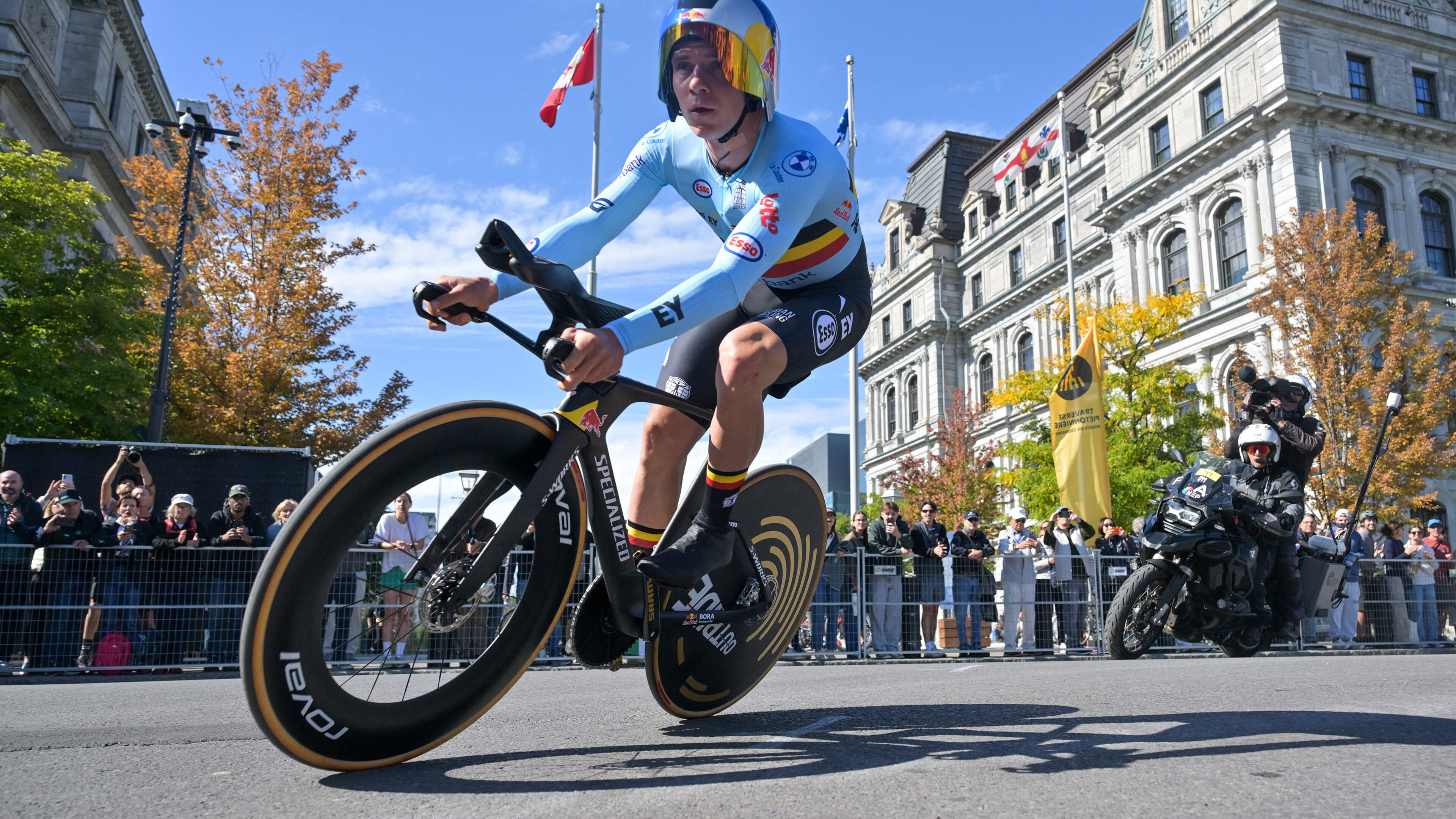 Belgian Remco Evenepoel secures a record fourth consecutive men’s TT title at World Championships